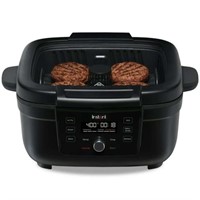 6-in-1 Indoor Grill with 4 Qt Air Fryer  Reheat &