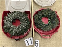 Wreaths, Christmas décor X 2 Wreath cases