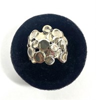 Hagit Gorali sterling silver modern design ring,