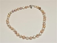 VINTAGE FRESHWATER MULTICOLOR PEARL NECKLACE