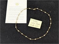 14k Gold 5.8g Pearl Necklace