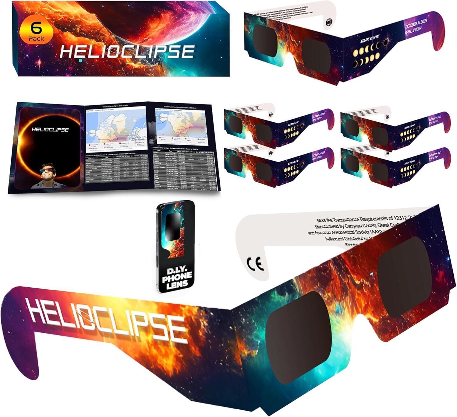 Helioclipse 6pk Solar Eclipse Glasses