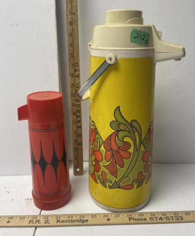 2 Vintage thermos