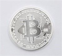 1 OZ .999 Fine Silver Bitcoin Round