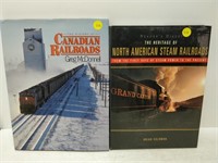 pair of railway books, north american & canadian