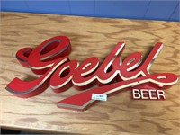 Vintage Goebel Beer Sign- SEE PICS Condition