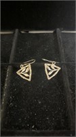 Sterling triangle with leaf earrings