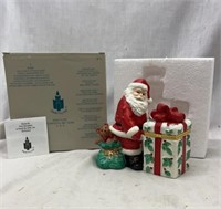 Party Lite Porcelain Santa In Original Box