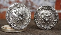 A Pair of Gorham Sterling Silver Compacts with