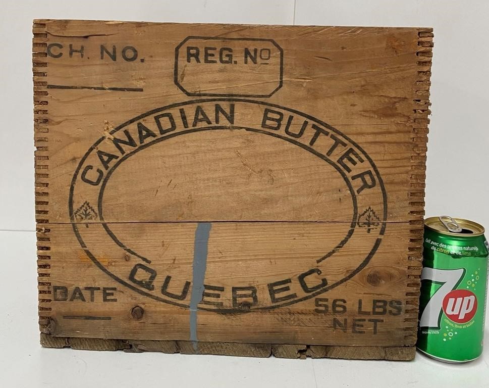 Caisse de beurre en bois : Canadian Butter