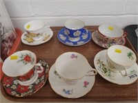 (6) Assorted China Cups and Saucers