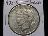 1923 S PEACE SILVER DOLLAR 90%