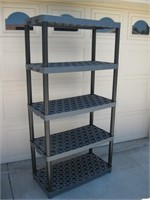 Plastic Shelf Unit w/5 Shelves 71" tall
