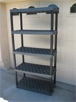 Plastic Shelf Unit w/5 Shelves 71" tall