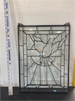 Clear Stained Glass Dove Hanging