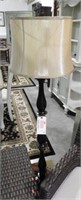 Pair of contemporary floor lamps with gold