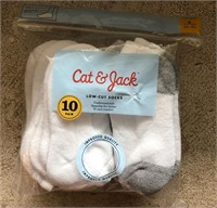 Boys' 10pk Low Cut Athletic Socks - Cat & Jack