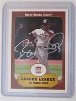 BARRY BONDS SIGNED SPORTS CARD WITH COA