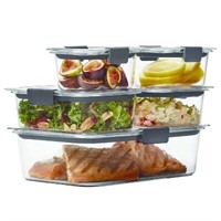 Rubbermaid 10pc Brilliance Leak Proof Food Storage