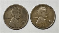 1913 D & S Lincoln Wheat Cent Pair