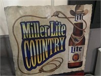 Miller Lite Country metal sign