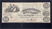 1861 $10 Confederate States of America T-28 Note