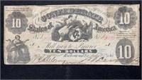 1861 $10 Confederate States of America T-10 Note