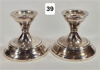 Pair of Sterling Silver 3.25" Candle Sticks