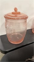 REPRODUCTION PINK DEPRESSION PEANUT JAR