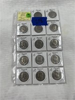 14 Uncirculated Kennedy Half Dollars 1971-1978