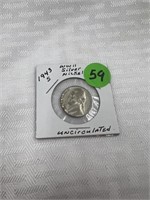 1943-S WWII Silver Nickel Uncirculated