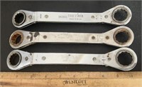 (3)RATCHET WRENCHES-(2)CRAFTSMAN & (1)OTHER