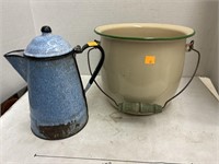 Enamelware Pot & Coffee Pot