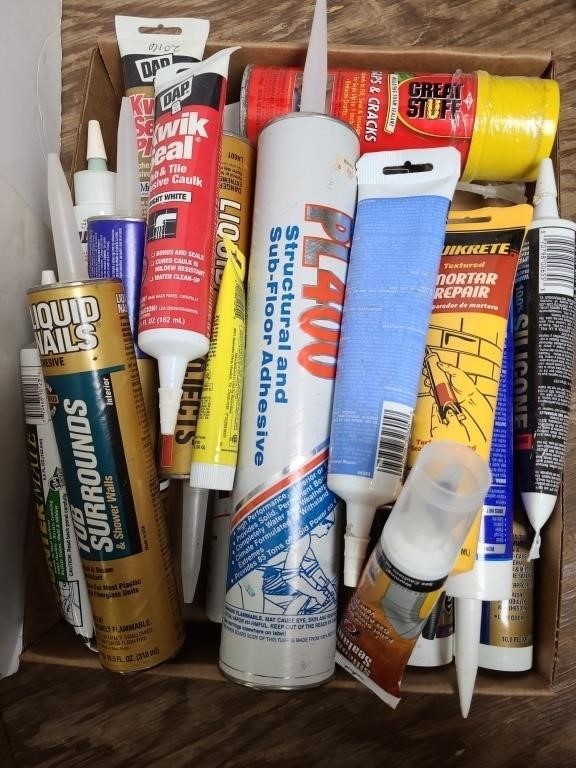 Assorted sealants and adhesives