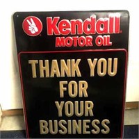 KENDALL MOTOR OIL THANK YOU SIGN