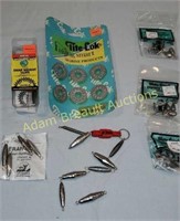 Assorted fishing lead swivel & clip weights