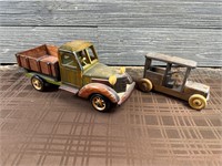 Lot Of 2 Wooden Cars