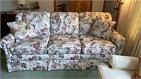 Floral sofa 80 inch and matching chair 34 inches