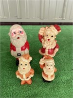 Vintage 3 Santas