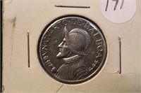 1931 Panama 1/4 Balboa Silver Coin