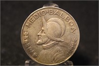 1947 Panama 1/2 Balboa Silver Coin