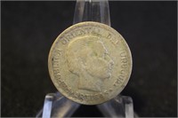 1943 Uruguay 50 Centesimos Silver Coin