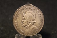 1934 Panama 1/2 Balboa Silver Coin