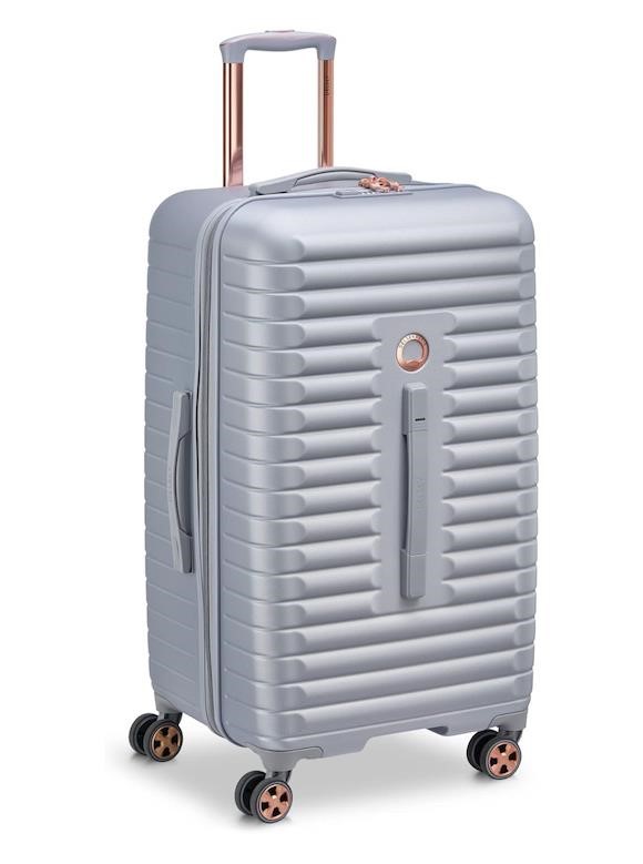 Delsey Paris Expandable Luggage  Grey  26 Inch