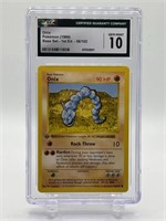 1999 Onix 1st Ed. Shadowless Graded Pokemon Card