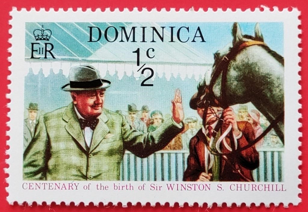 Dominica 1974 Sr. W. Churchill 1/2 Cent Stamp