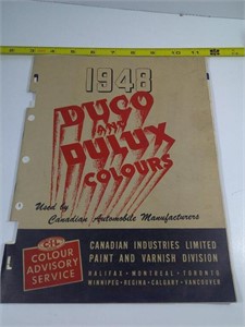 DUCO/DUCOLUX CANADIAN AUTO PAINT CHIPS, 1948