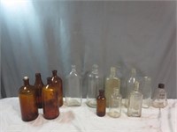 *LPO* 13 Vintage & Antique Glass Bottles Small