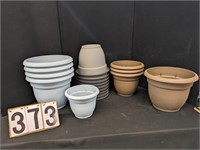 18 Assorted Composition Planters