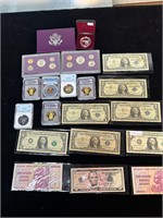 Proof Coin Sets Silver Certificates Foreign Money